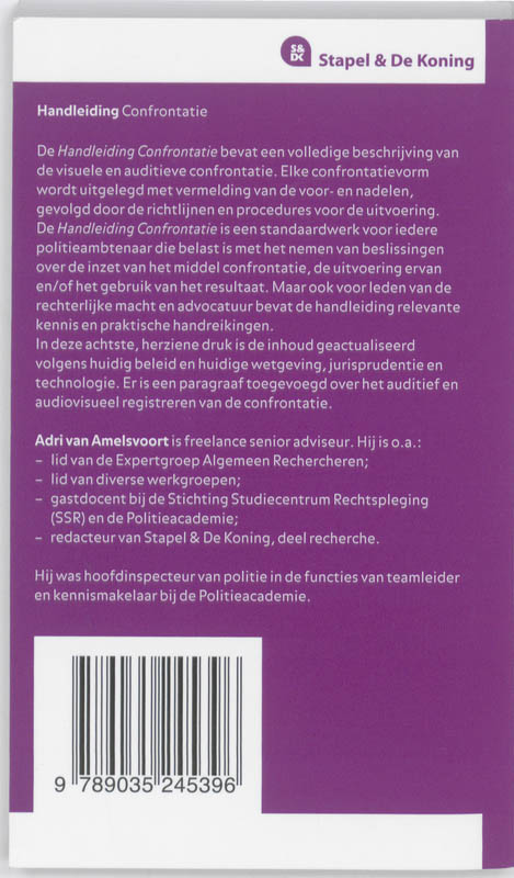 Achterkant van Handleiding Confrontatie