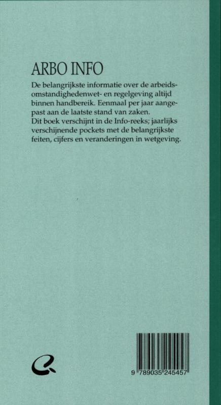 Achterkant van Arbo info 2011