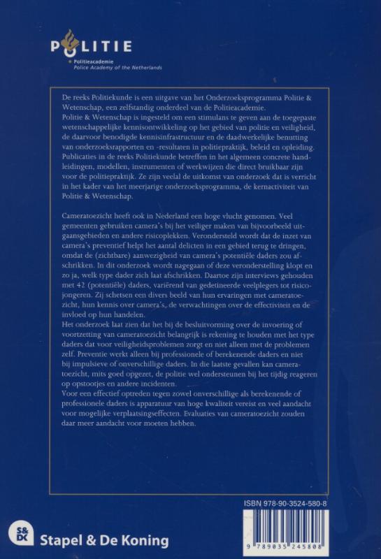 Achterkant van Daders over cameratoezicht