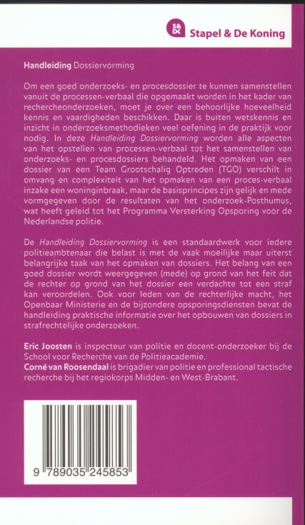 Achterkant van Handleiding dossiervorming