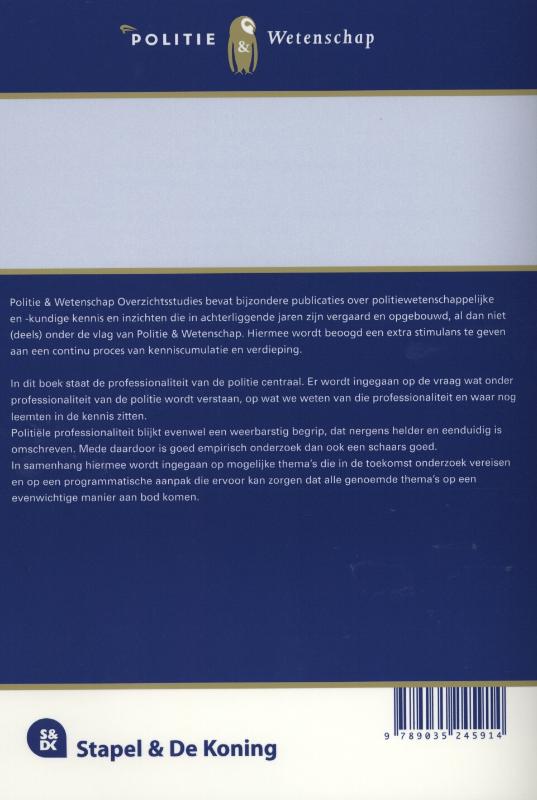 Achterkant van De professionaliteit van de politie
