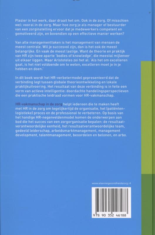 Achterkant van HR vakmanschap in de zorg