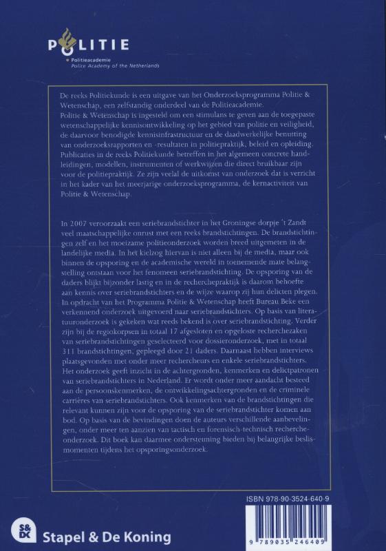 Achterkant van Seriebrandstichters