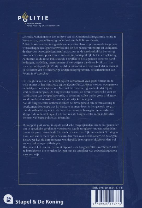 Achterkant van De terugkeer van zedendelinquenten in de wijk