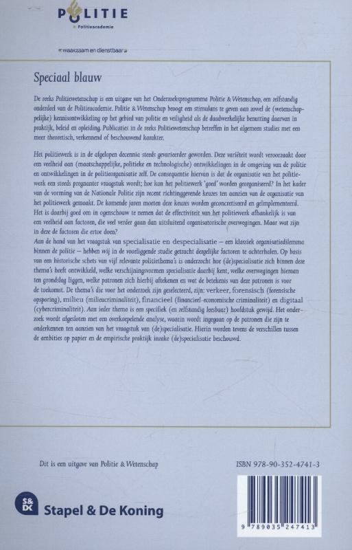 Achterkant van Speciaal blauw