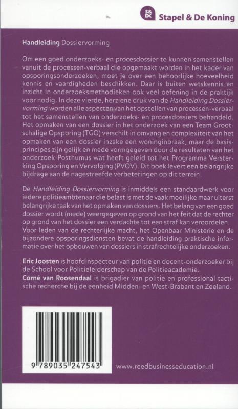 Achterkant van Handleiding dossiervorming