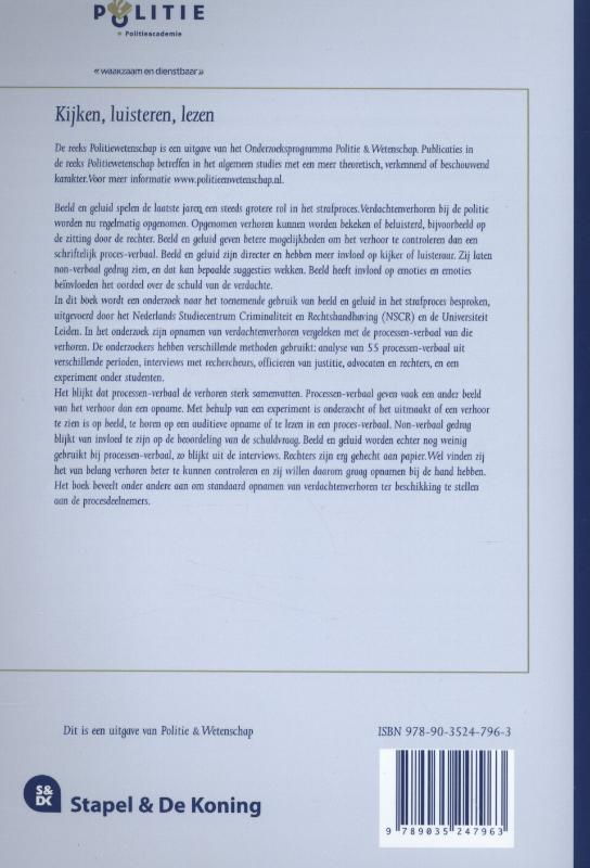 Achterkant van Kijken, luisteren, lezen