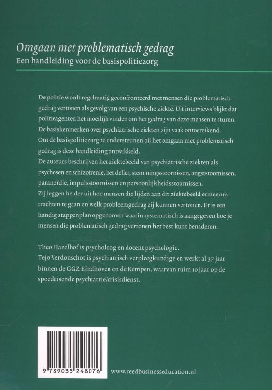 Achterkant van Omgaan met problematisch gedrag