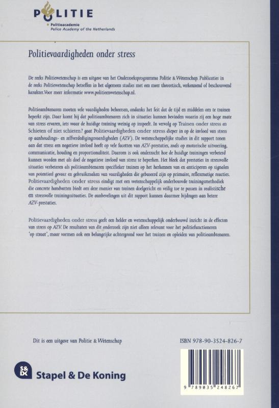 Achterkant van Politievaardigheden onder stress