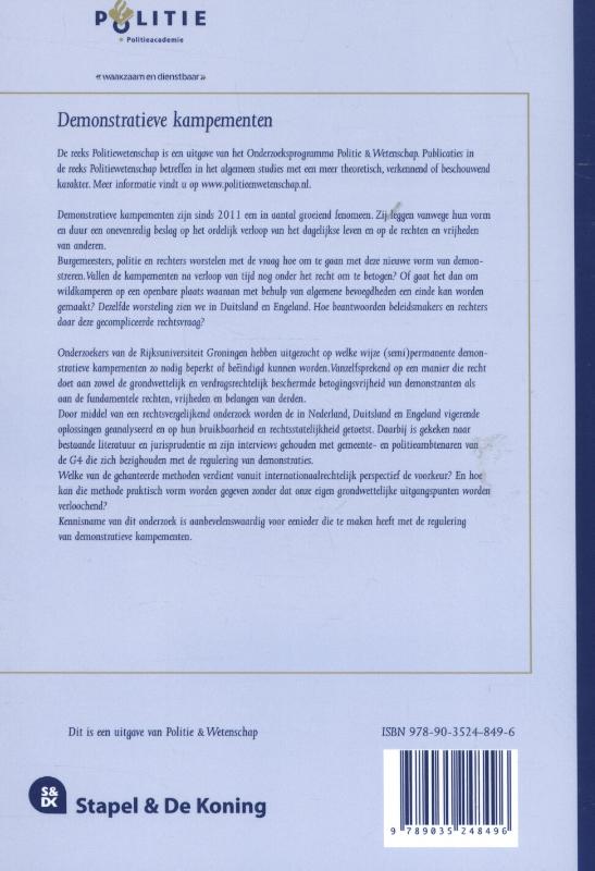 Achterkant van Demonstratieve kampementen