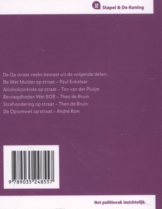 Achterkant van Strafvordering op straat 2016
