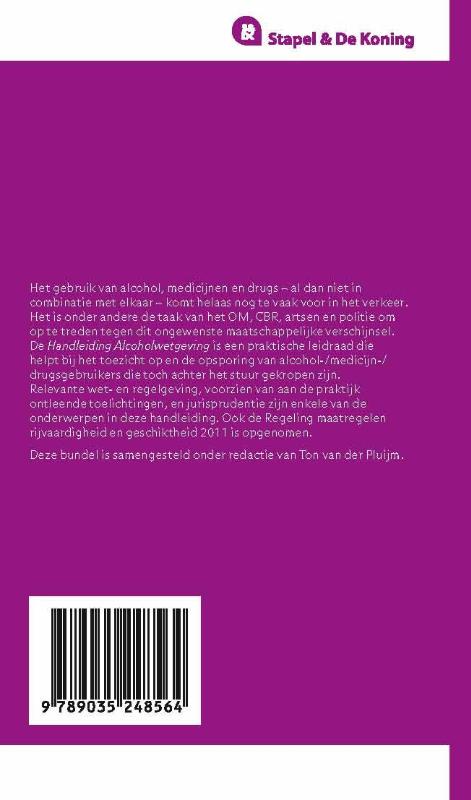 Achterkant van Handleiding alcoholwetgeving