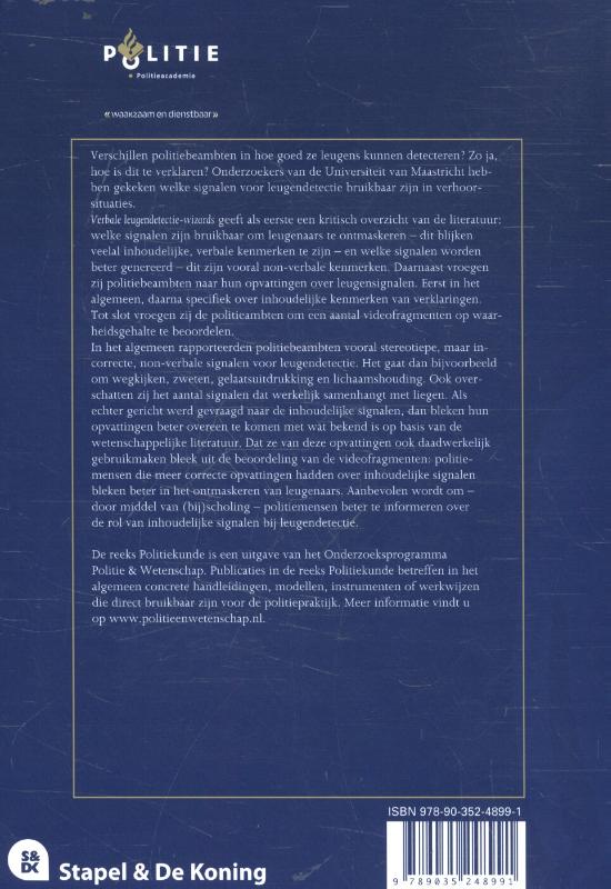 Achterkant van Verbale leugendetectie-wizards