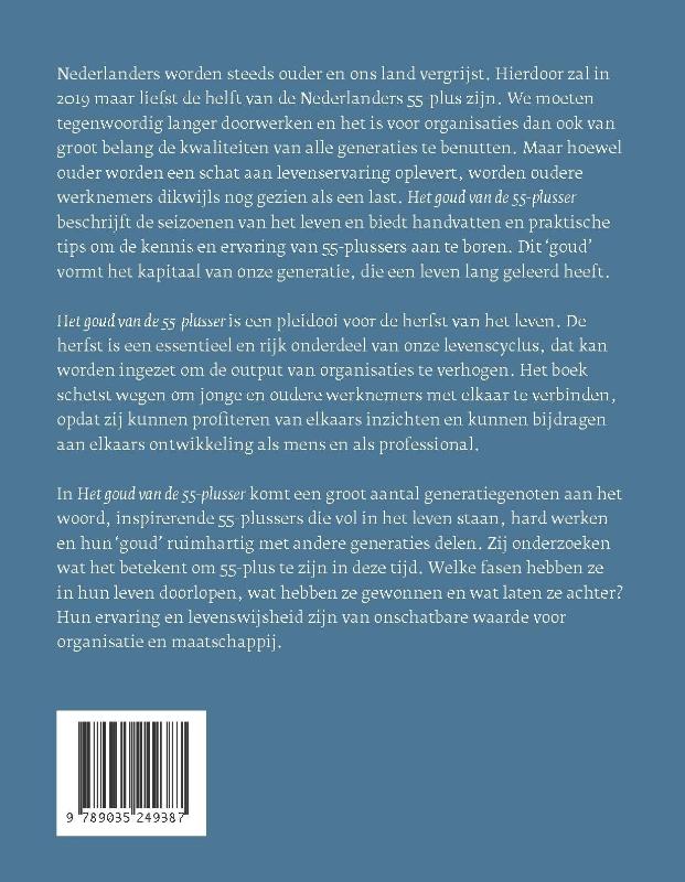 Achterkant van Het goud van de 55-plusser