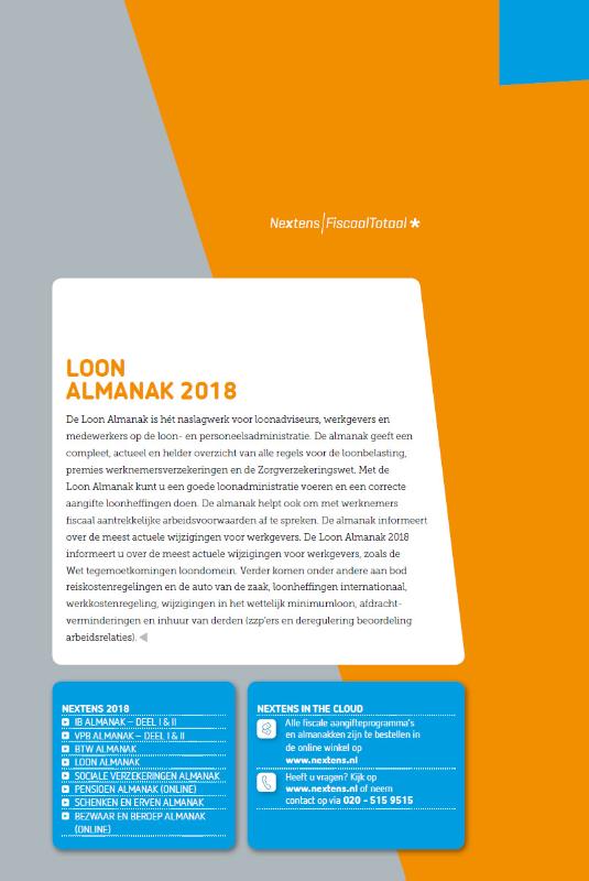 Achterkant van Loon Almanak 2018