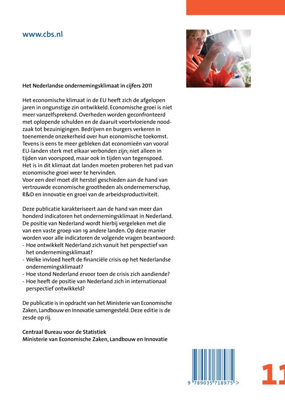 Achterkant van Het Nederlands ondernemingsklimaat in cijfers 2011