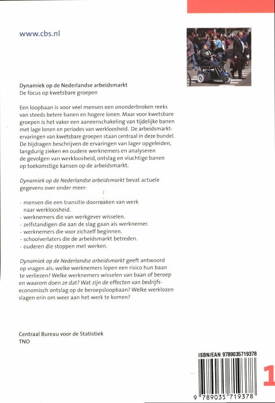 Achterkant van Dynamiek van de Nederlandse arbeidsmarkt