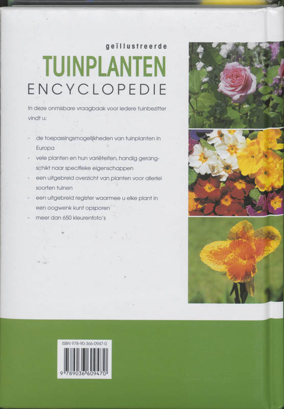 Achterkant van Tuinplanten encyclopedie