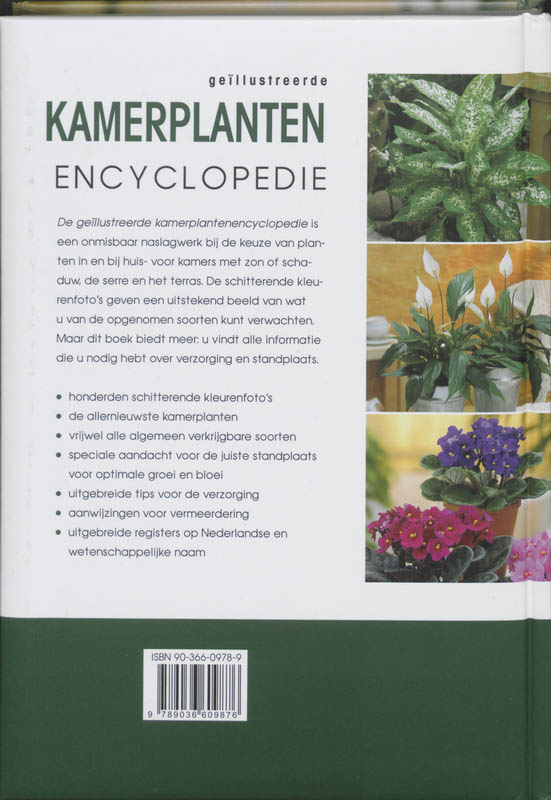 Achterkant van Geillustreerde kamerplanten encyclopedie