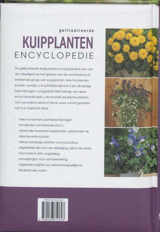 Achterkant van Kuipplanten encyclopedie