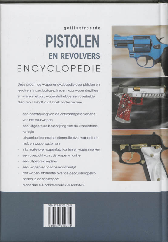 Achterkant van Geillustreerde pistolen en revolvers encyclopedie