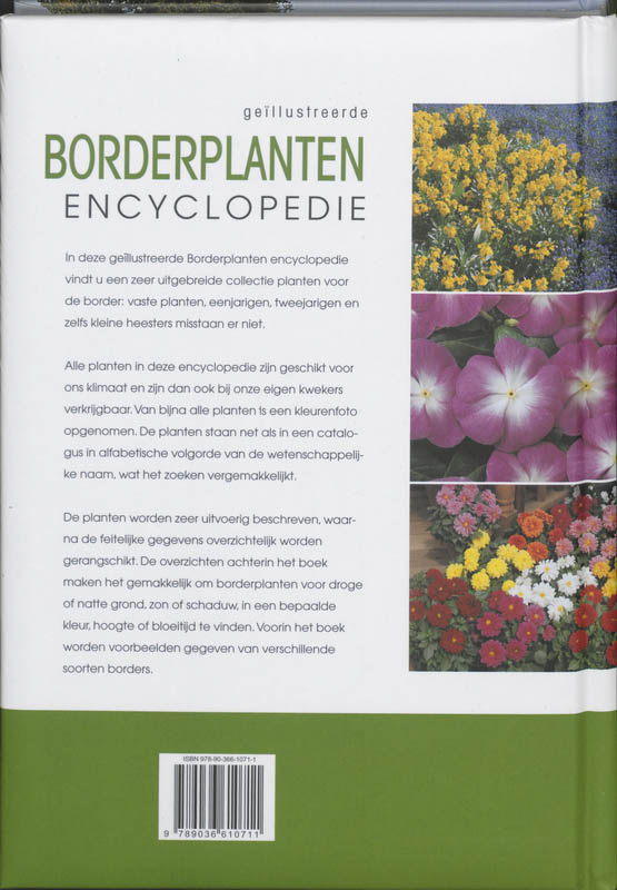 Achterkant van Geillustreerde borderplanten encyclopedie