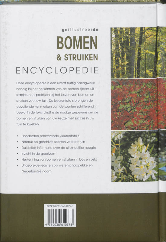 Achterkant van Bomen & struiken encyclopedie
