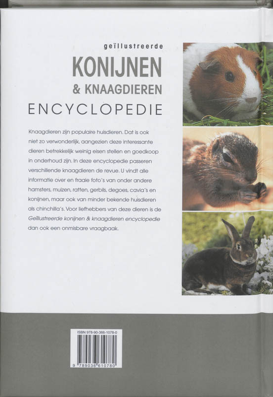Achterkant van Konijnen en knaagdieren encyclopedie