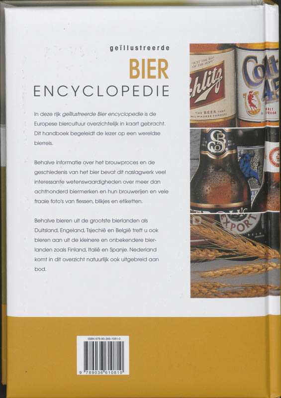 Achterkant van Geillustreerde bier encyclopedie