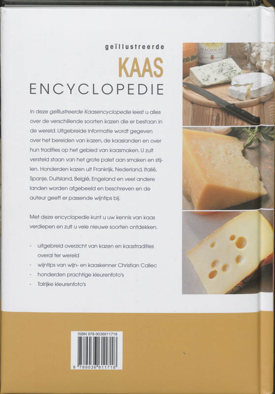 Achterkant van Geillustreerde kaas encyclopedie