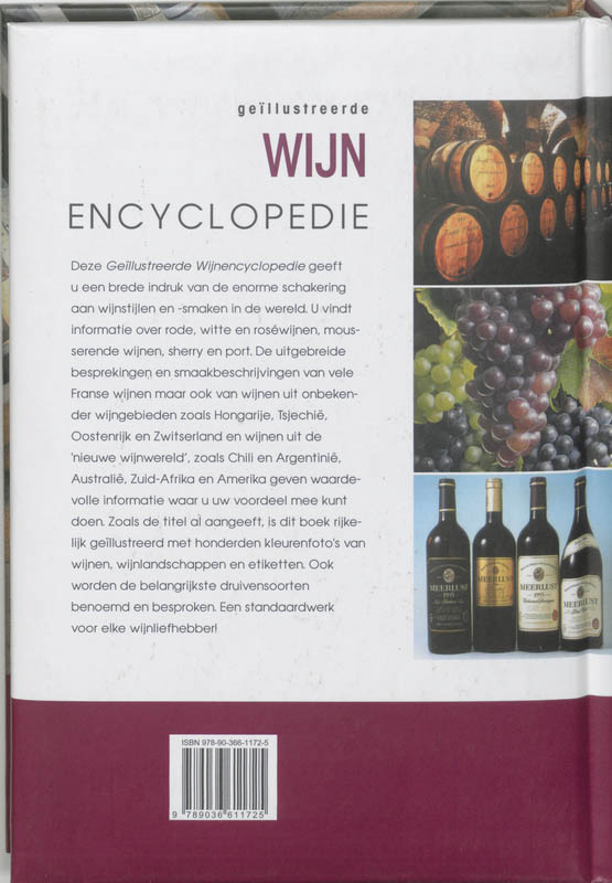 Achterkant van Geillustreerde wijn encyclopedie