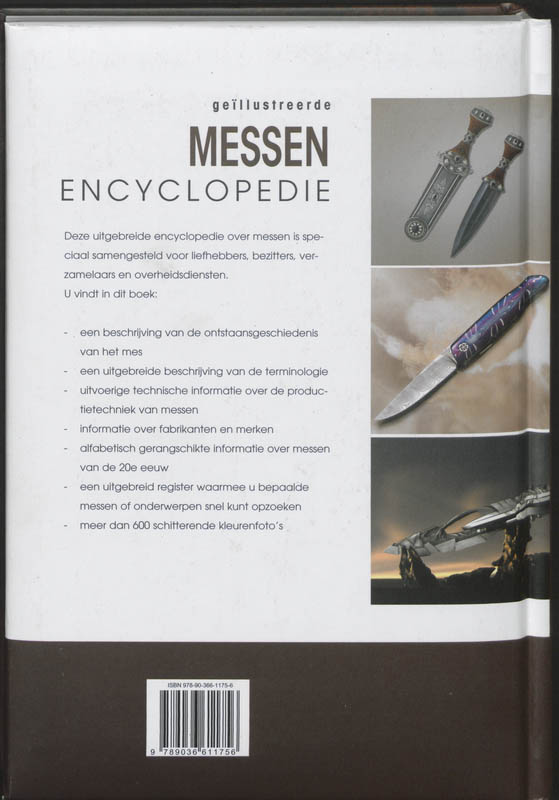Achterkant van Geillustreerde messen encyclopedie
