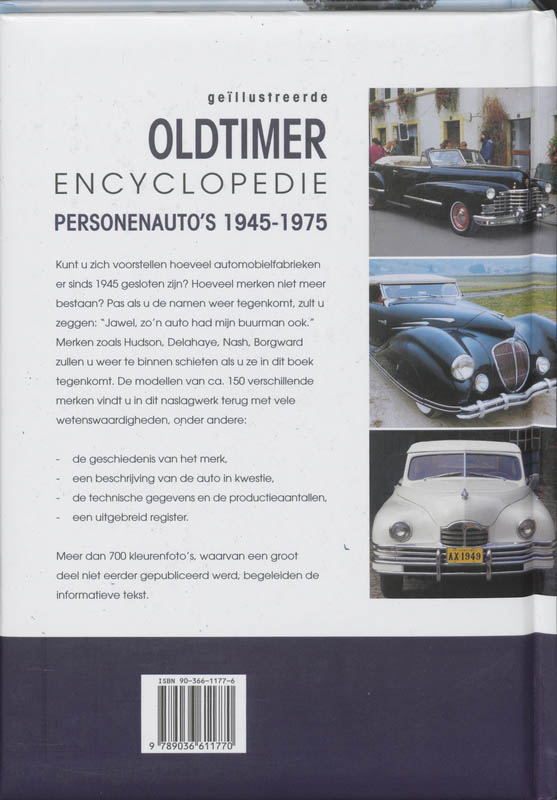 Achterkant van personenauto's 1945-1975