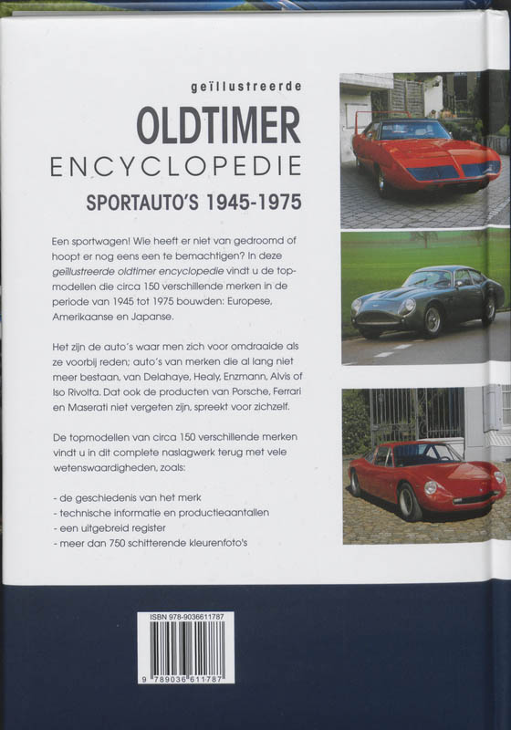 Achterkant van Geillustreerde oldtimer encyclopedie