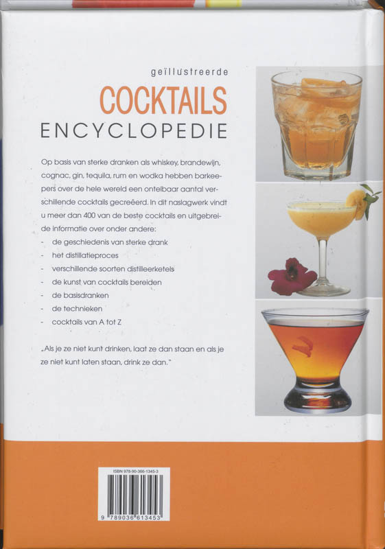 Achterkant van Geillustreerde Cocktail encyclopedie