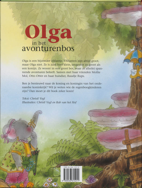 Achterkant van Olga in het avonturenbos
