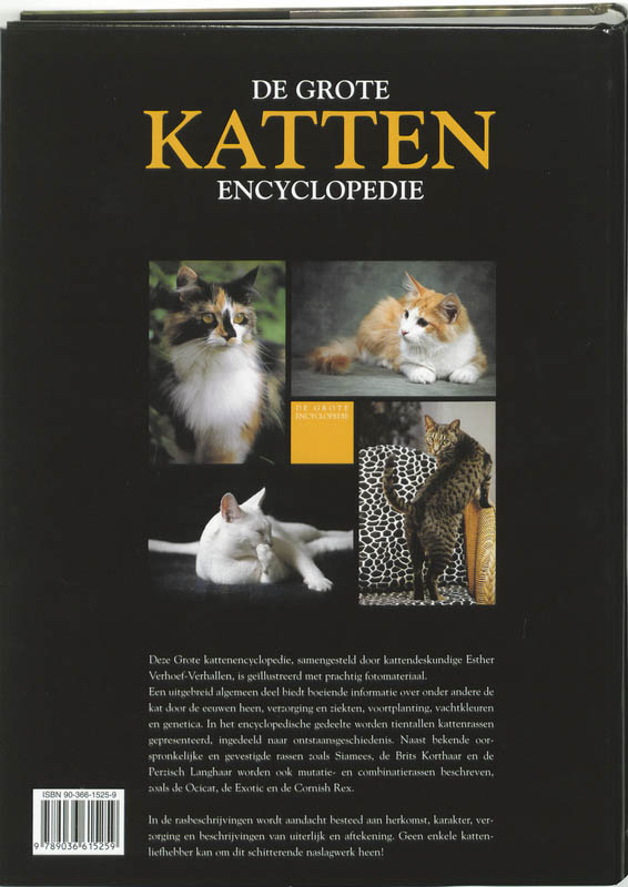 Achterkant van De grote katten encyclopedie