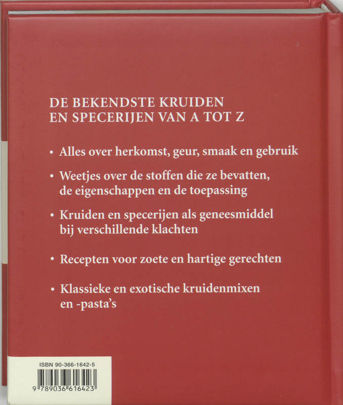 Achterkant van Dumonts kleine specerijen lexicon