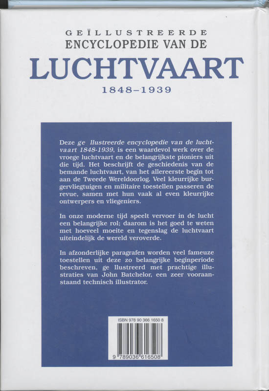 Achterkant van Geillustreerde encyclopedie van de luchtvaart 1849-1939