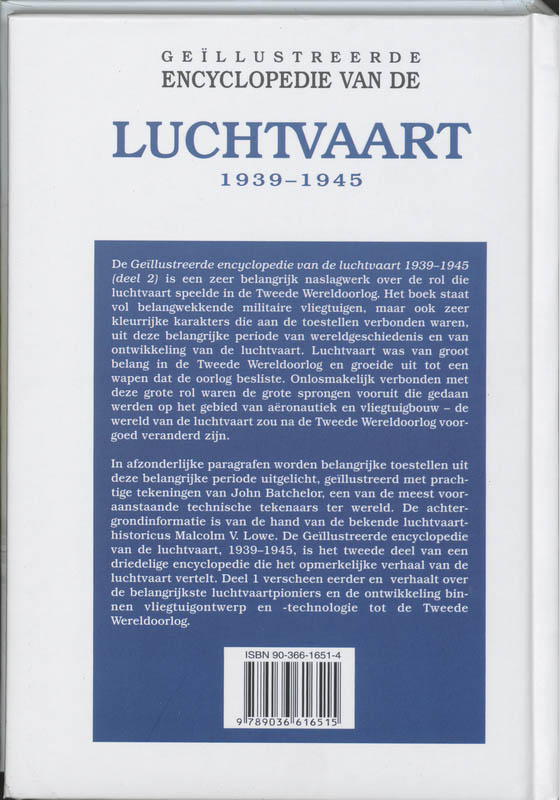 Achterkant van Geillustreerde Encyclopedie van de Luchtvaart 1940-1945