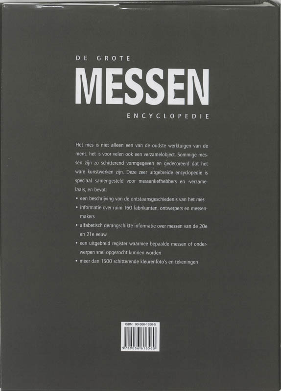Achterkant van De Grote Messen encyclopedie