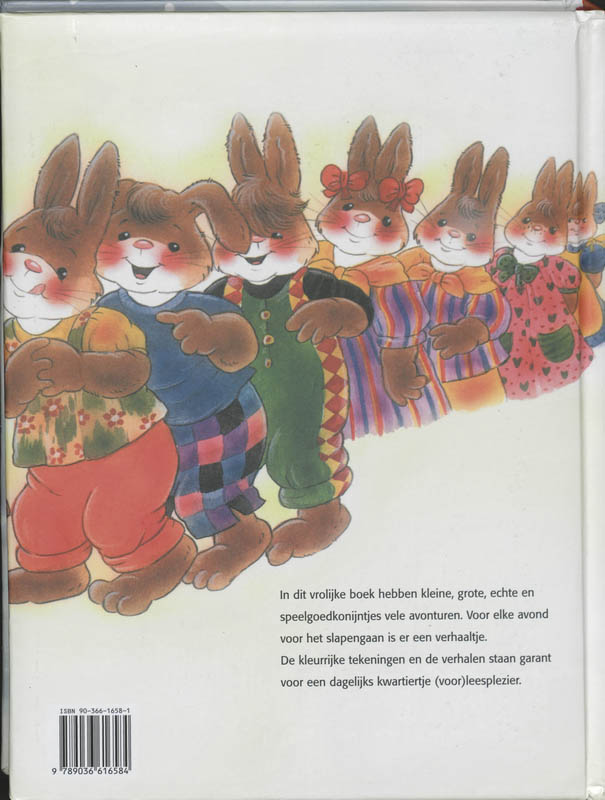 Achterkant van 365 konijnen elke dag een verhaaltje