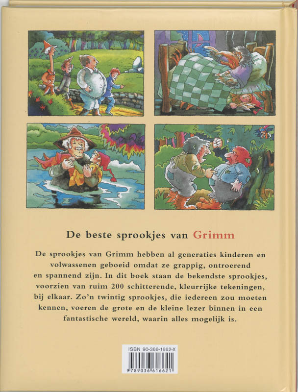 Achterkant van De beste sprookjes van Grimm