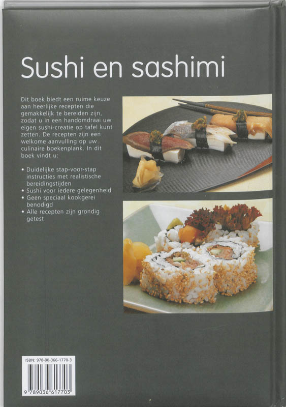 Achterkant van Sushi en Sashimi