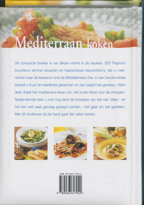 Achterkant van Mediterraan koken