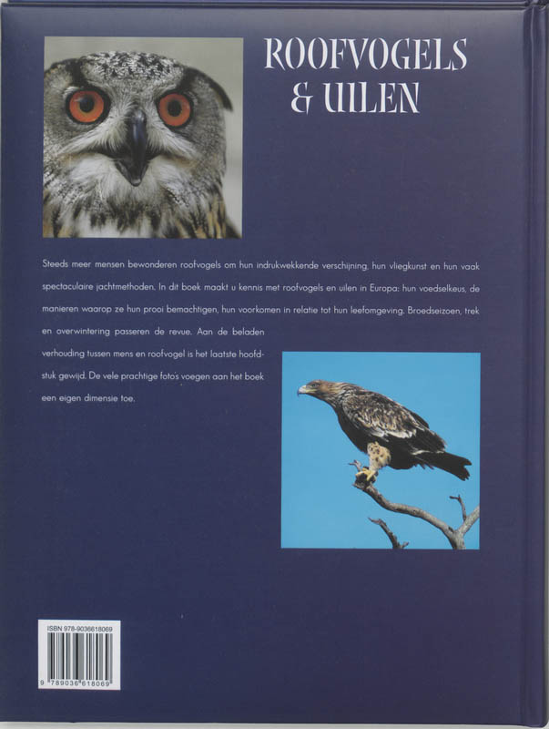 Achterkant van Roofvogels en Uilen