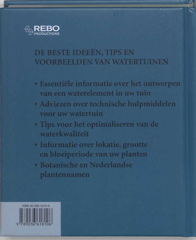 Achterkant van Dumonts kleine tuinvijvers lexicon