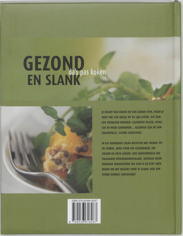 Achterkant van Gezond en slank
