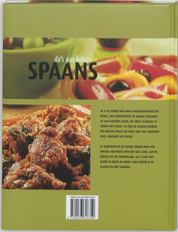 Achterkant van Spaans