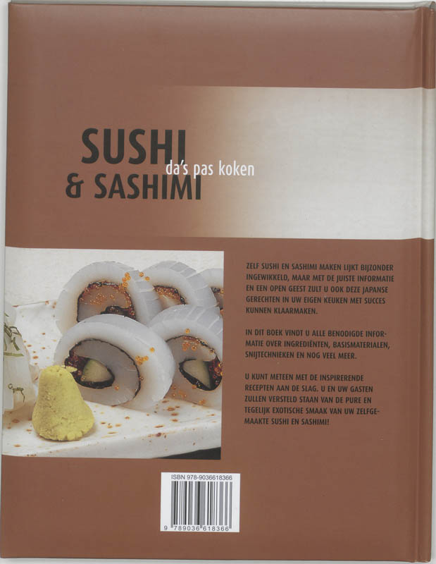Achterkant van Sushi en Sashimi